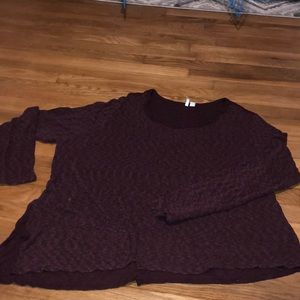 Maroon long sleeved top